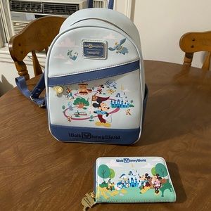 Loungefly 50th anniversary mini backpack & wallet set